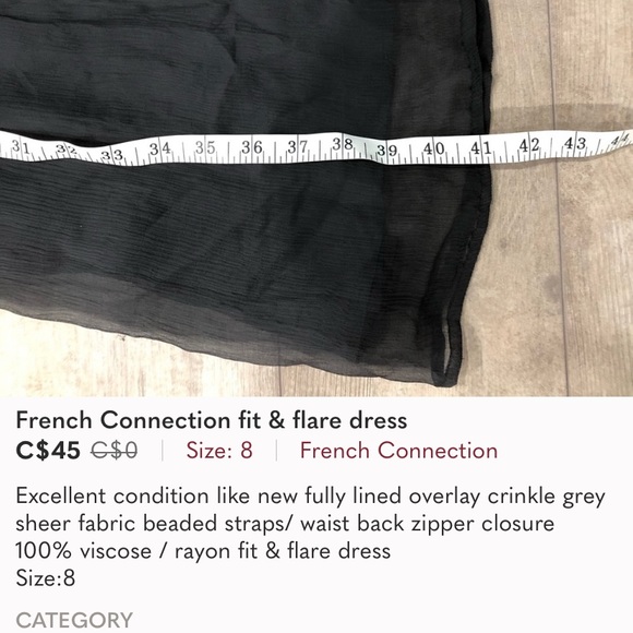French Connection fit & flare dress - Picture 8 of 8